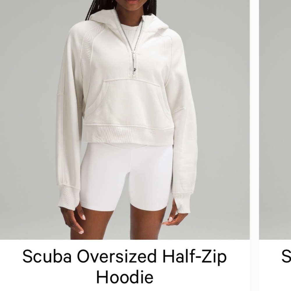 Lululemon Athletica Scuba Half-Zip Hoodie - White